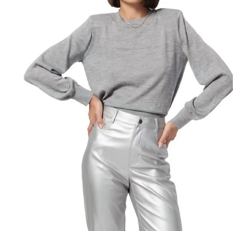 Current Trends Gama Sweater In Silver Metallic