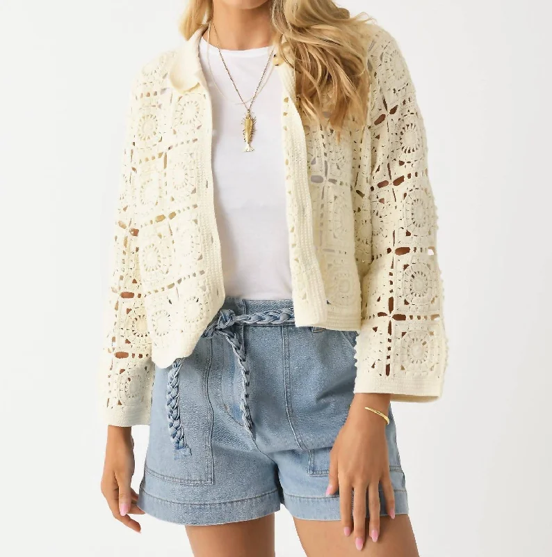 Comfort First Women's Wear Tasha Crop Jacket In Ivory