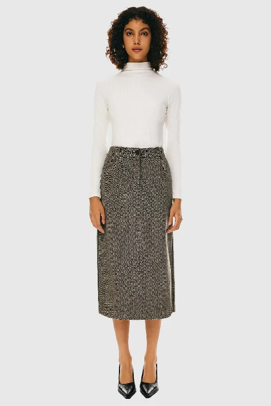 Limited Time Offers Wool Midi Office Skirt