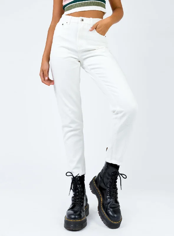 Browse Our Top Products Zaiden Straight Leg Jeans White Denim