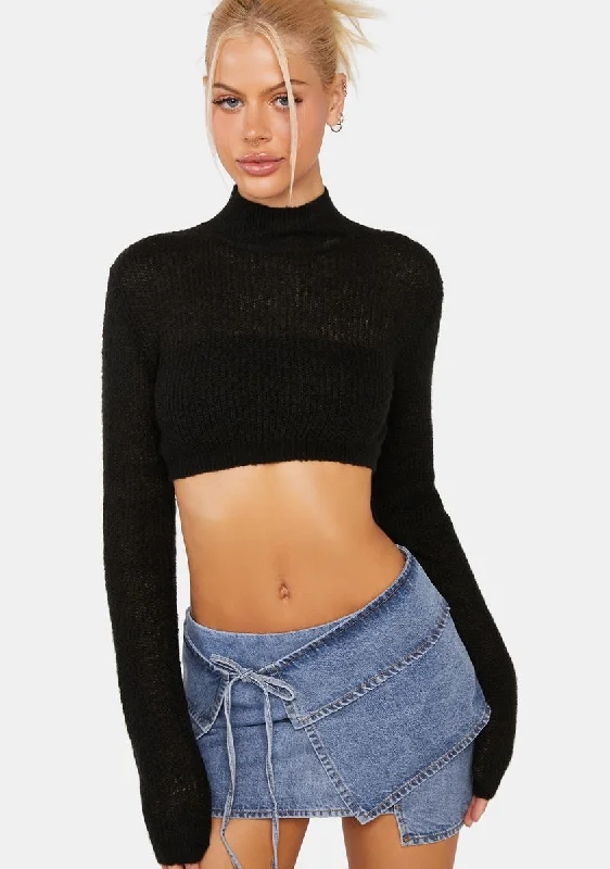 Stylish Looks City Of Angels Crop Sweater