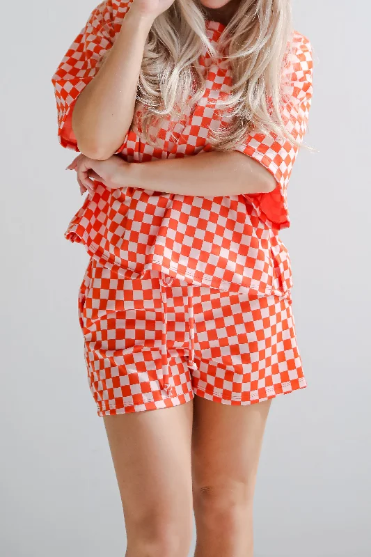 Trendy Urban Attire Give It All You've Got Checkered Shorts