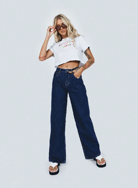 Anniversary Sale Motel Extra Wide Jeans Indigo Blue