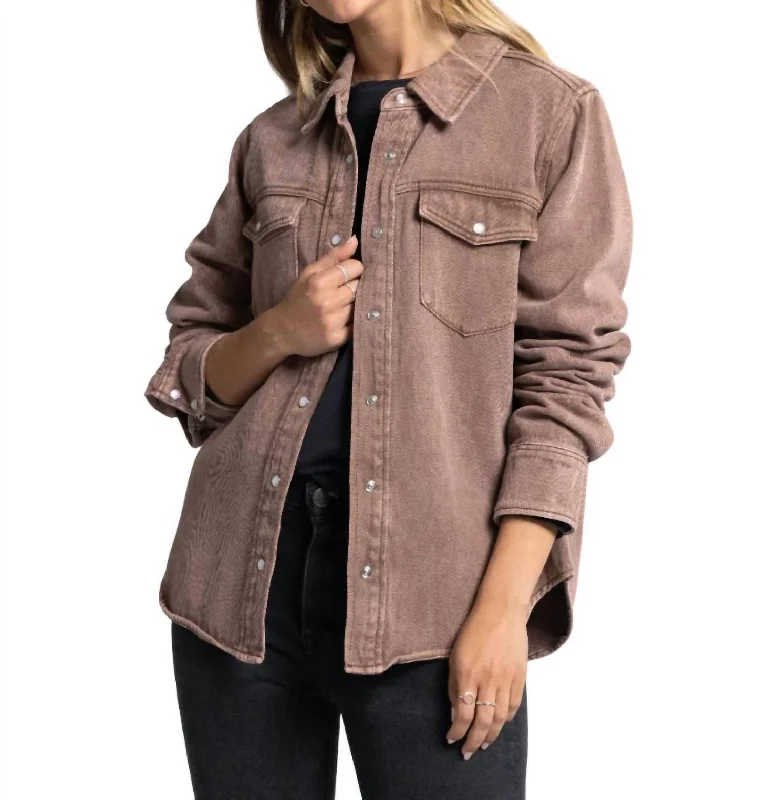 Casual Elegance Pippin Jacket In Clove