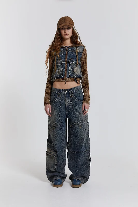 Pastel Styles Zenith Double Layer Seam Colossus Baggy Jeans