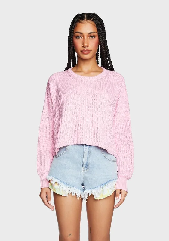 Chic Allure Keepin' Things Casual Cropped Sweater