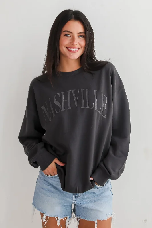 Casual Fashion Nashville Embroidered Sweatshirt