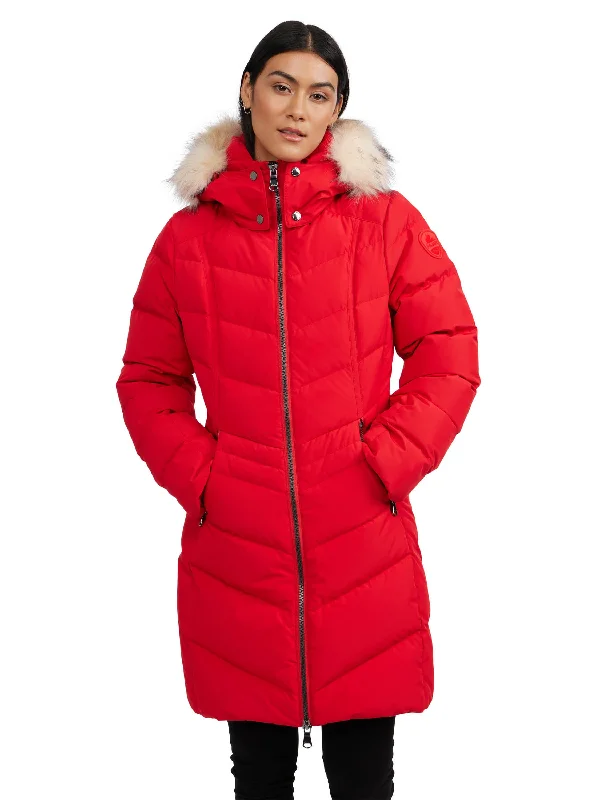 Must Haves Pajar Women's Pajar Women’s January Down Chevron Puffer with Detachable Hood Fur