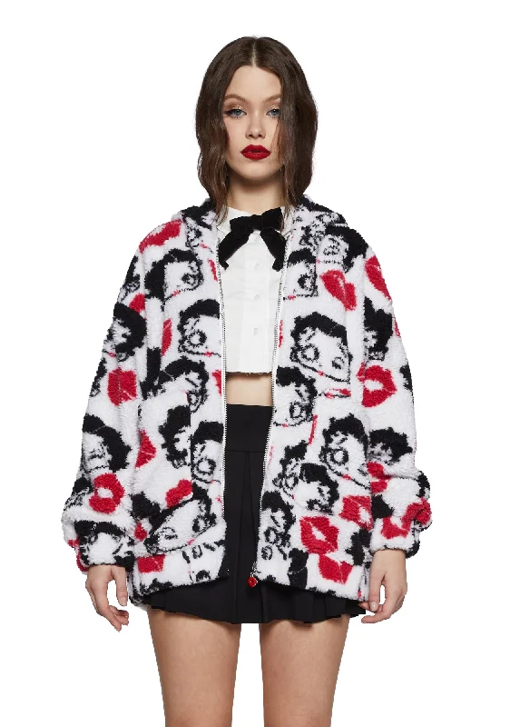 Clearance Event Boop-A-Licious Hooded Sherpa Jacket