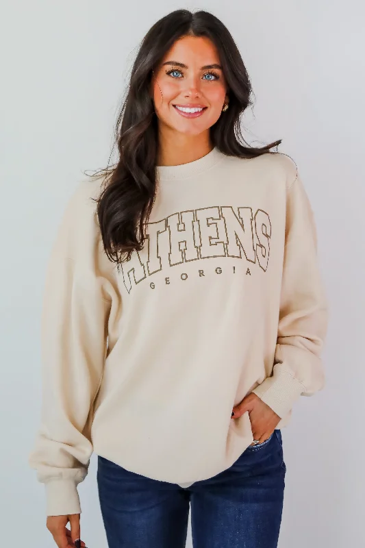 Trend Driven Wardrobe Cream Athens Georgia Sweatshirt