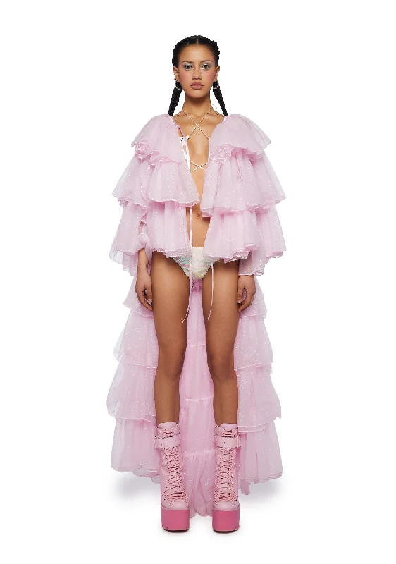 Odd Size Clearance Sale Rainbow Rhapsody Tulle Duster - Light Pink