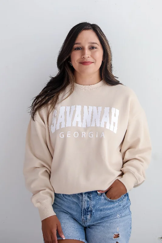 Rustic Countryside Charm Look Ivory Savannah Georgia Sweatshirt