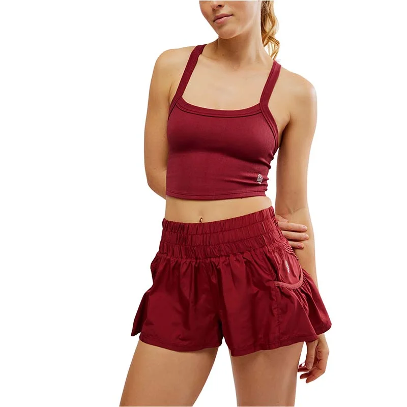 Unleash Your Trendy Side FP Movement Get Your Flirt On Shorts in Sour Cherry