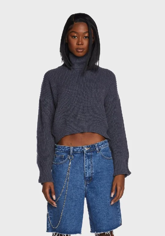 End Of Season Sale Misty Angst For Days Turtleneck Sweater