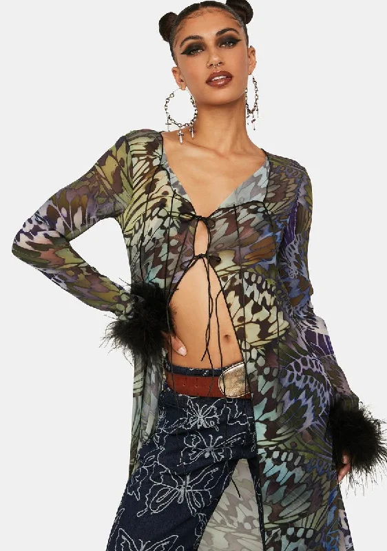 Forward Trendsetter Volare Lace-Up Butterfly Duster