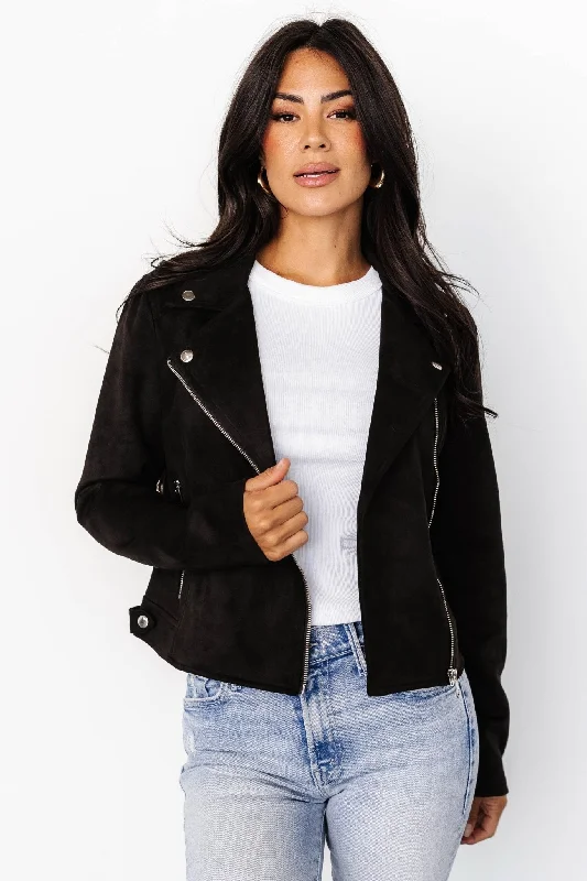 Browse Our Top Products Marisa Faux Suede Jacket | Black