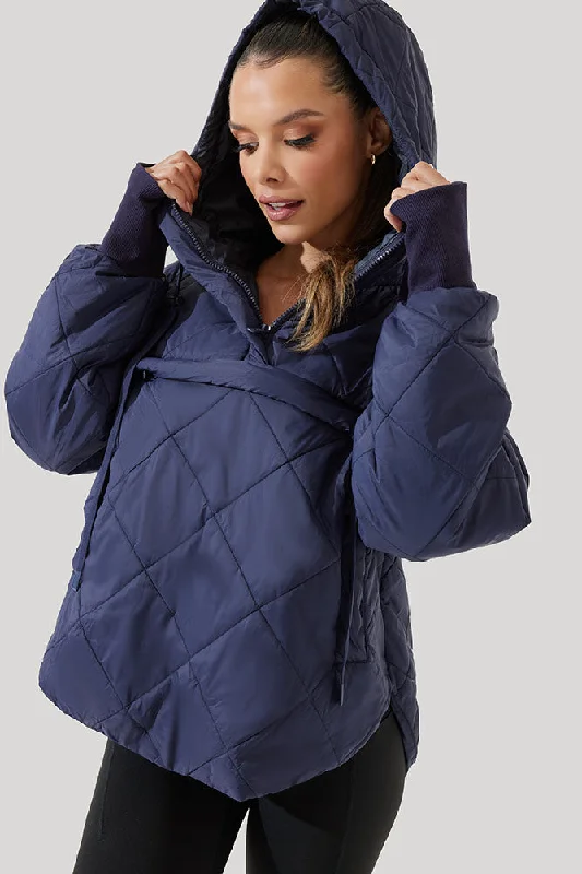 Eco Friendly Fashion Sale Pillow Packable Puffer Jacket - Peacoat Navy