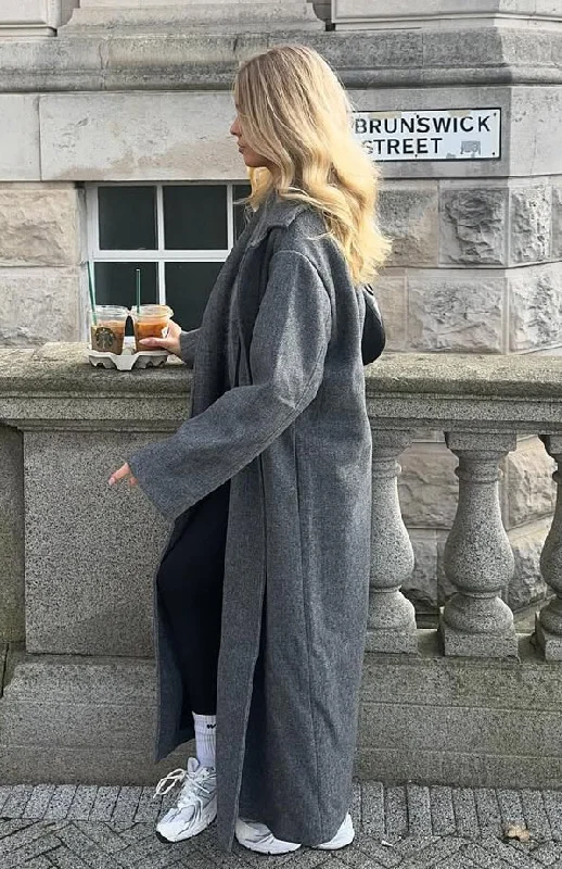 Big Savings On Rustic Countryside Styles Modern Edge Oversized Coat Charcoal