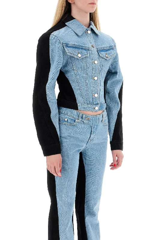 Day-To-Night Styles Mugler Bicolor Denim Jacket