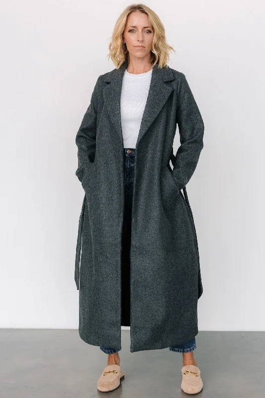 Feminine Elegance Glenwood Coat | Dark Gray