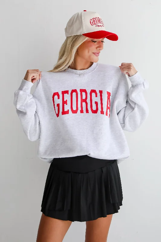 Graceful Cut Heather Grey Georgia Sweatshirt