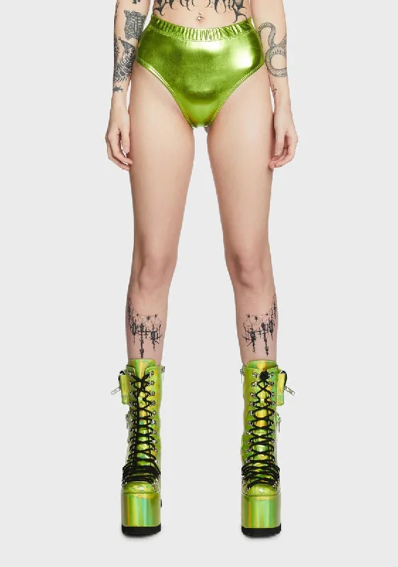 Exclusive Discounts Euphoric Element Metallic Bottoms - Lime