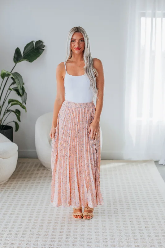 Feminine Flow Julia Maxi Skirt - Baby Pink