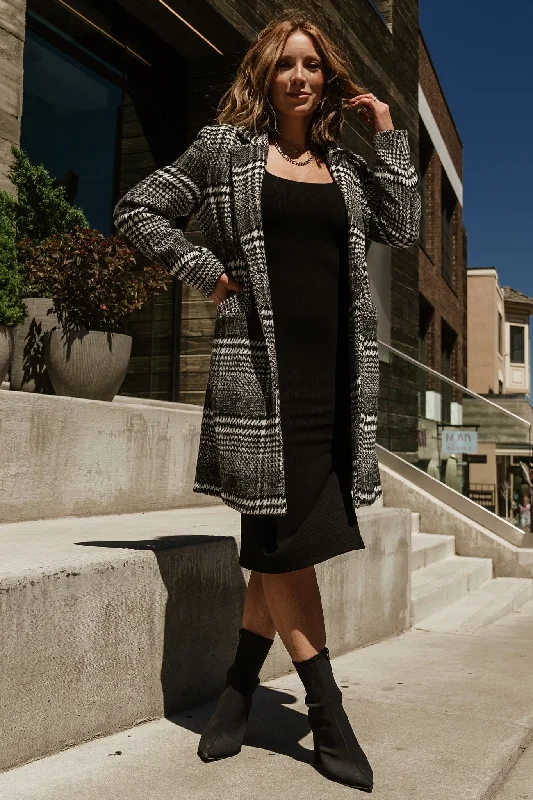 Exclusive Sale Townley Houndstooth Coat | Black + Off White