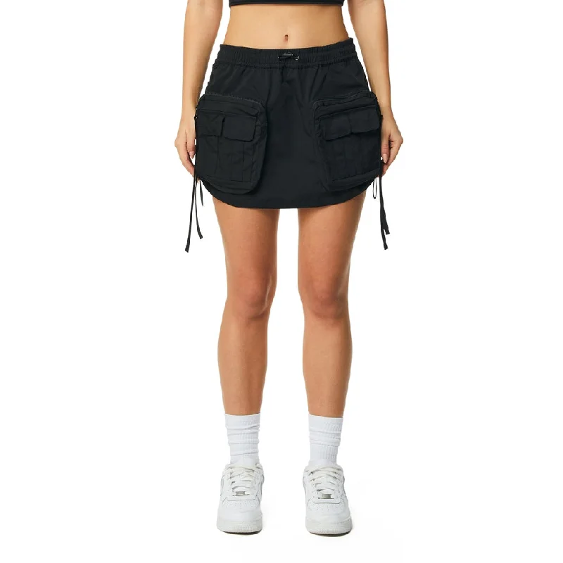 Save On Inspired Styles Shirring Utility Mini Skirt - Black