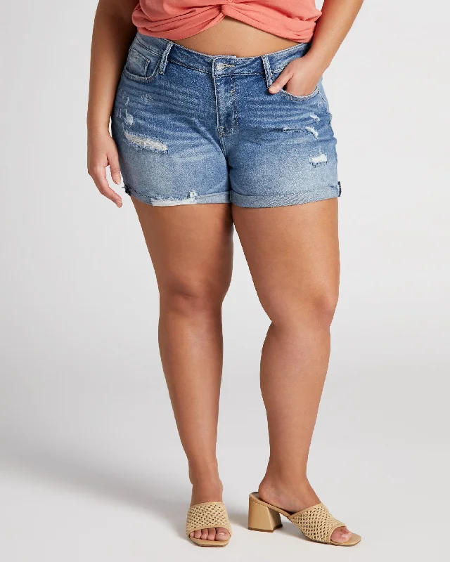 Special Offer For You Plus Size Marley Midrise Cuff Short