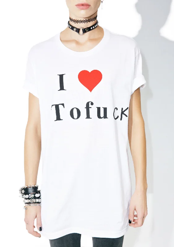 Cottagecore Rustic Charm Style I Heart Tofu Tee