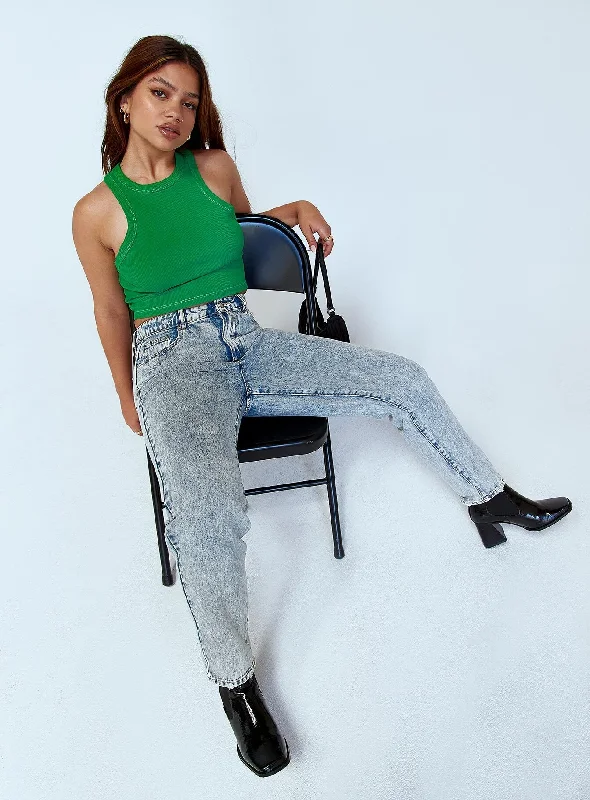 You'Ll Love Us Because Zaiden Straight Leg Jeans Light Wash Denim