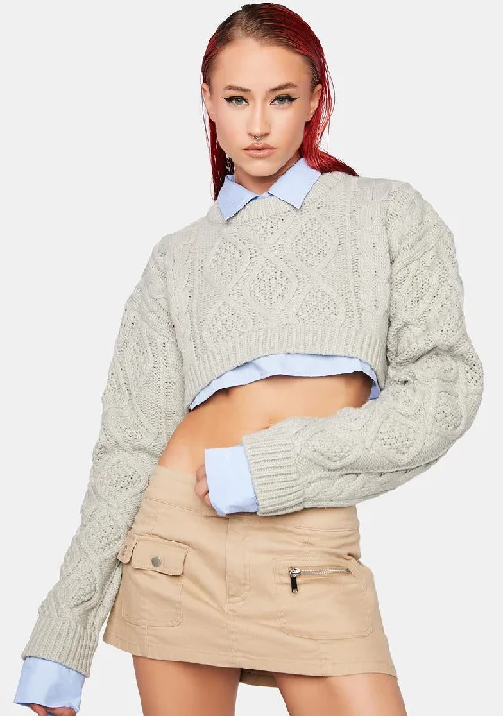 Fashion Sale Sonny Knit Crop Sweater