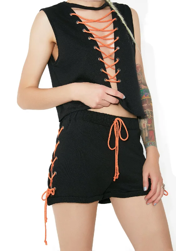 Hot Styles Open Season Lace-Up Shorts