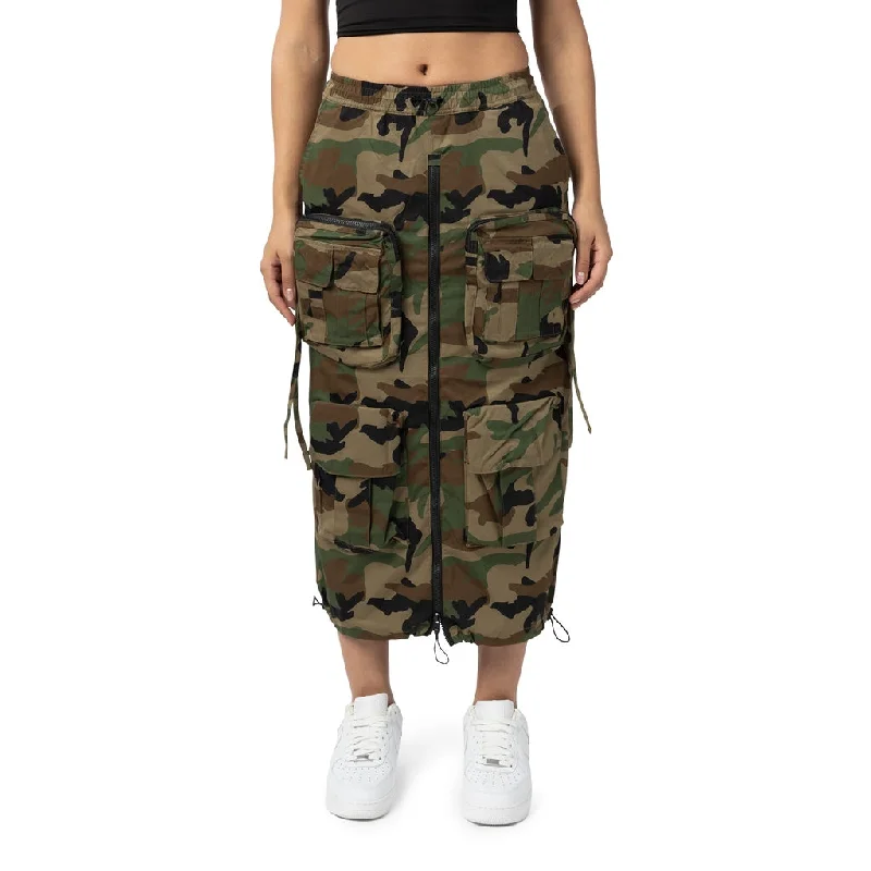 Huge Savings On Parisian Styles Straight Utility Long Skirt - Wood Camo