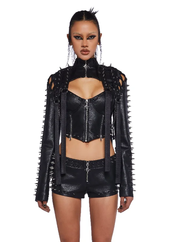 End Of Season Clearance Downbeat Spiked Shrug