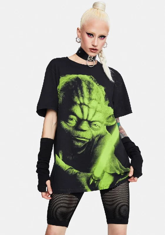 Casual Chic Yoda Big Print Tee