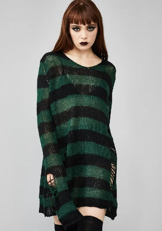 Winter Warm - Up Sale Eternal Nightmare Distressed Sweater