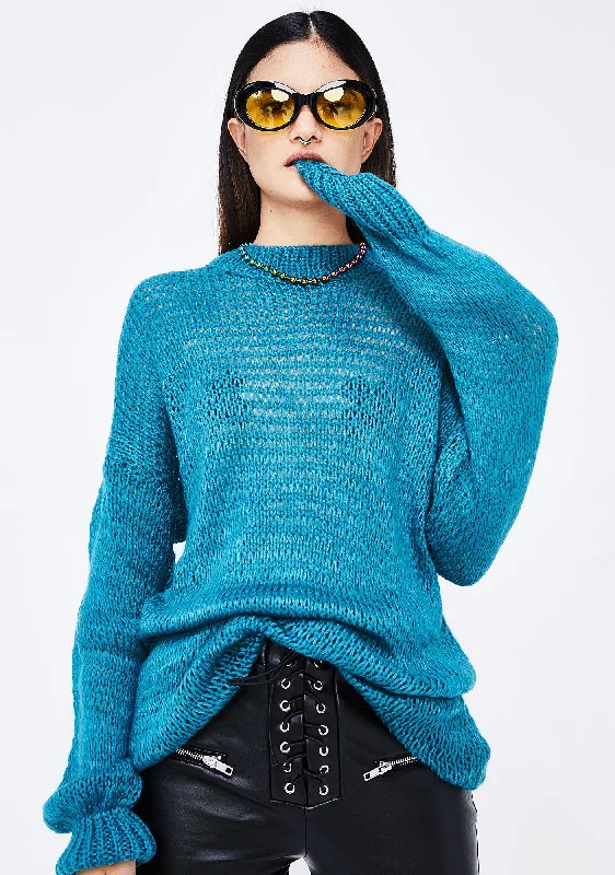 Vibrant Femme Fashion See Right Thru Sweater