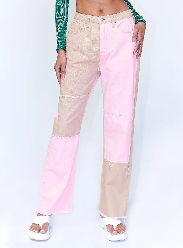 Discounts On Casual Weekend Styles Kaisha Denim Jeans Pink