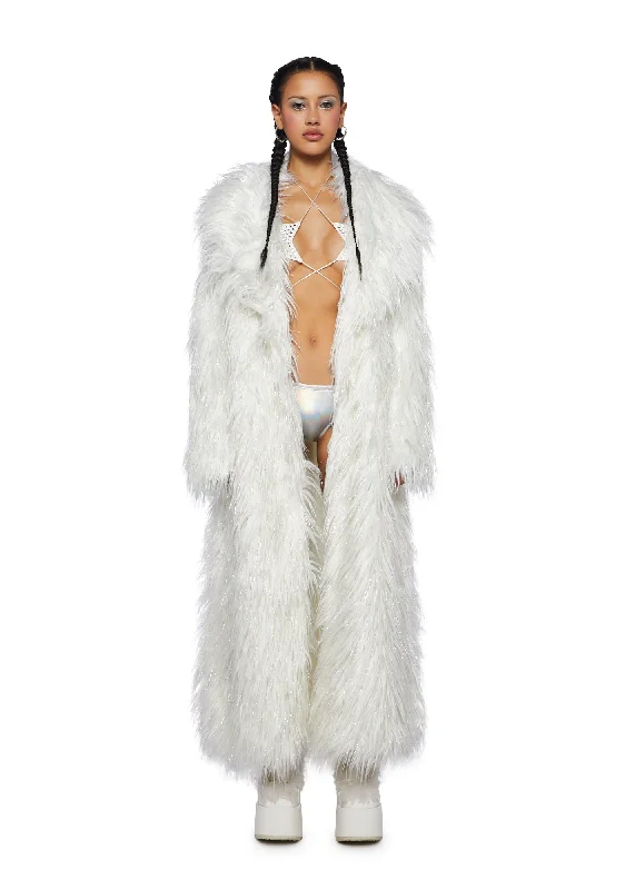 Spring Wardrobe Astro Arctic Faux Fur Coat - White