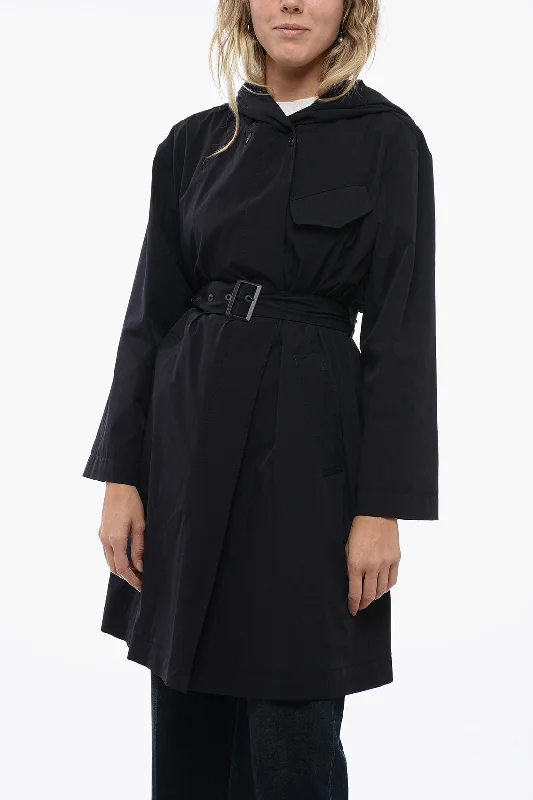 Modern Romance Armani EMPORIO Tec Fabbric Trench with Belt