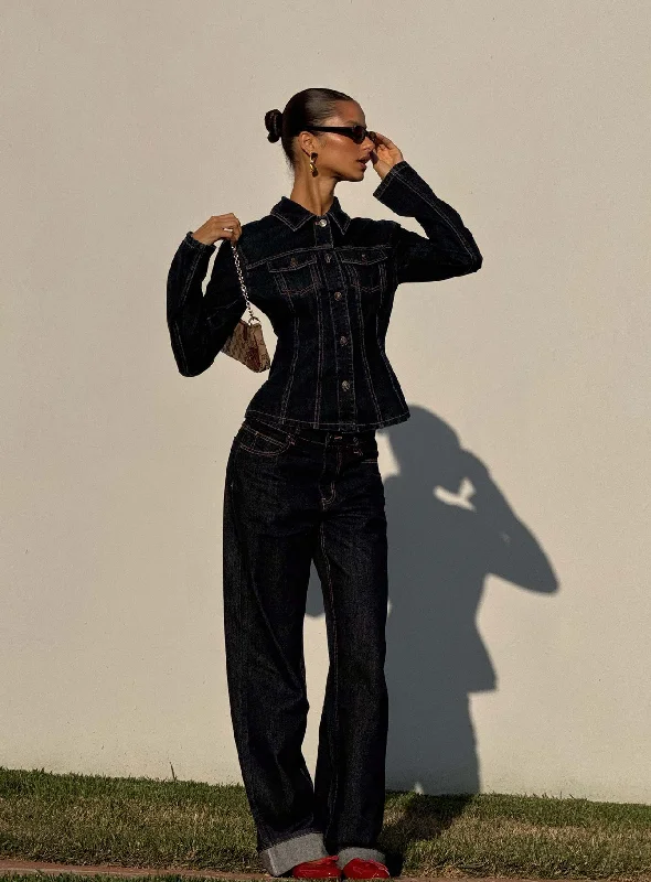 Special Offer For You Top Model Cuffed Jean Dark Denim