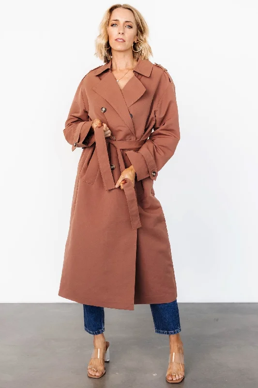 Style Without Limits Elias Trench Coat | Warm Brown