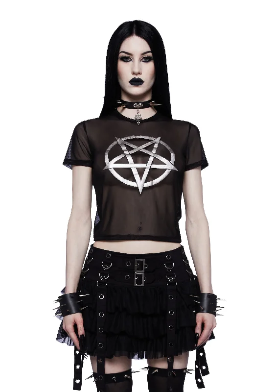 Trendy New Clothes Dark Rebel Mesh Tee