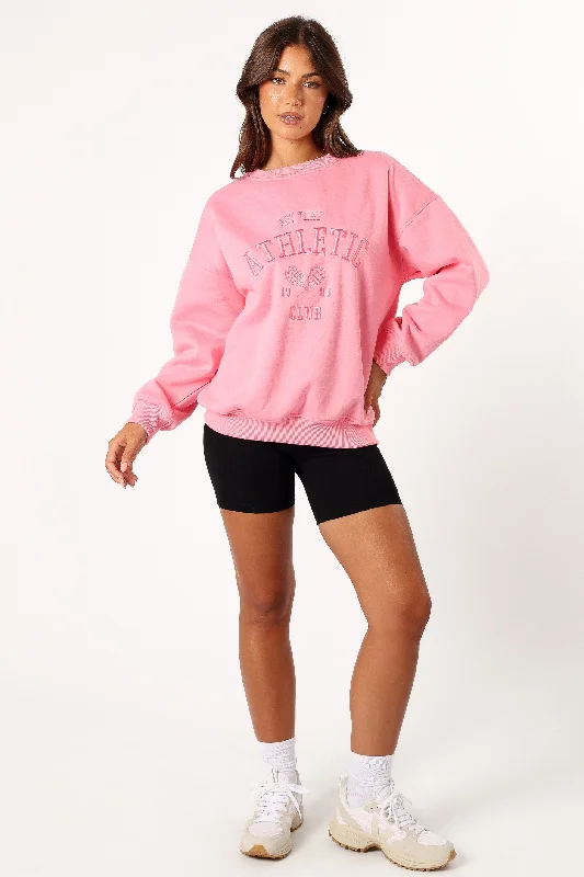 Find Your Unique Flair Cora Athletic Sweatshirt - Pink