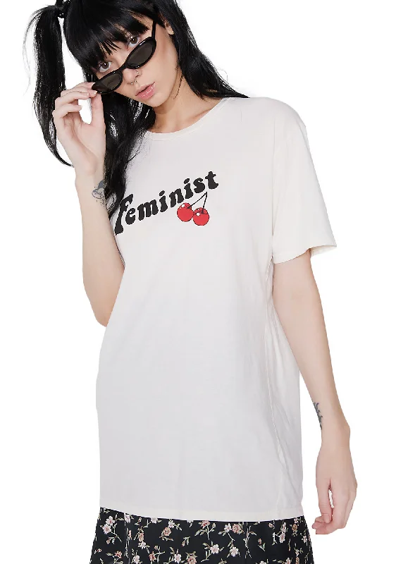 Stylish Spring Fashion Feminist Crew Tee