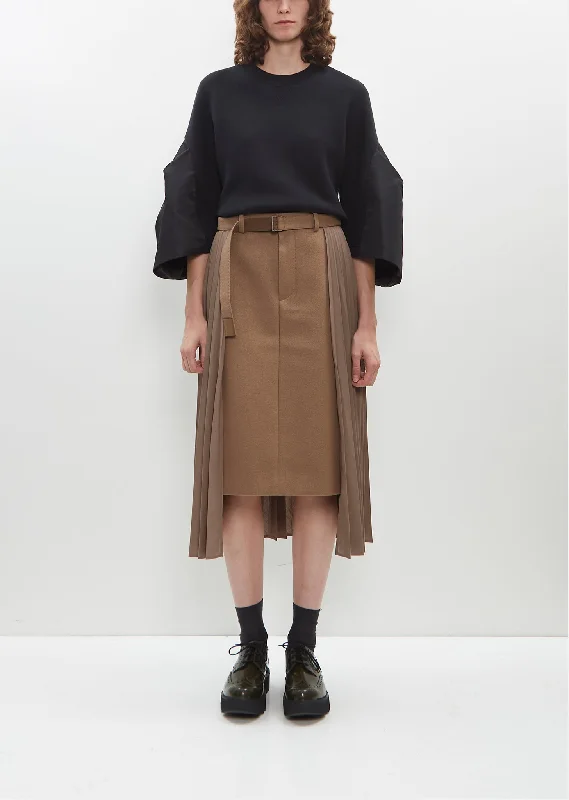 All Season Fashion Collection Suiting x Wool Melton Skirt