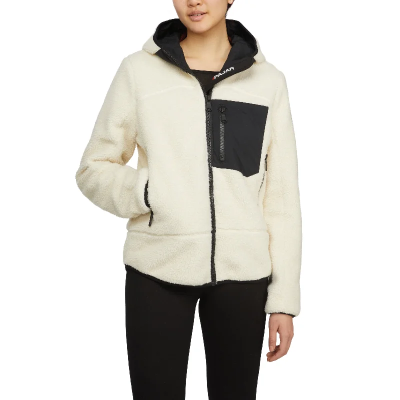 Hot Deals Pajar Women's Blakely Boyfriend Fit Sherpa Jacket with Fixed Hood