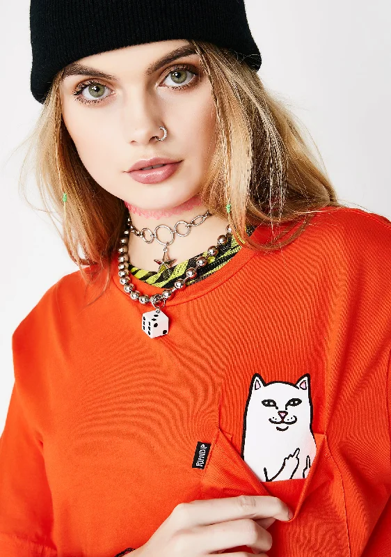 Trend Alert Tangerine Lord Nermal Pocket Tee